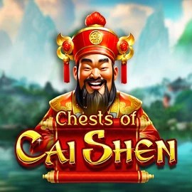 Chests of Cai Shen online game logo by Pragmatic Play on grambets.nl