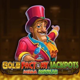 Gold Factory Jackpots Mega Moolah logo by Aurum Signature Studios GramsBet Casino